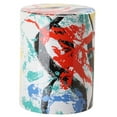 thumbnail image 2 of Safavieh Kes Abstract Indoor/Outdoor Garden Patio Stool, Multi, 2 of 5