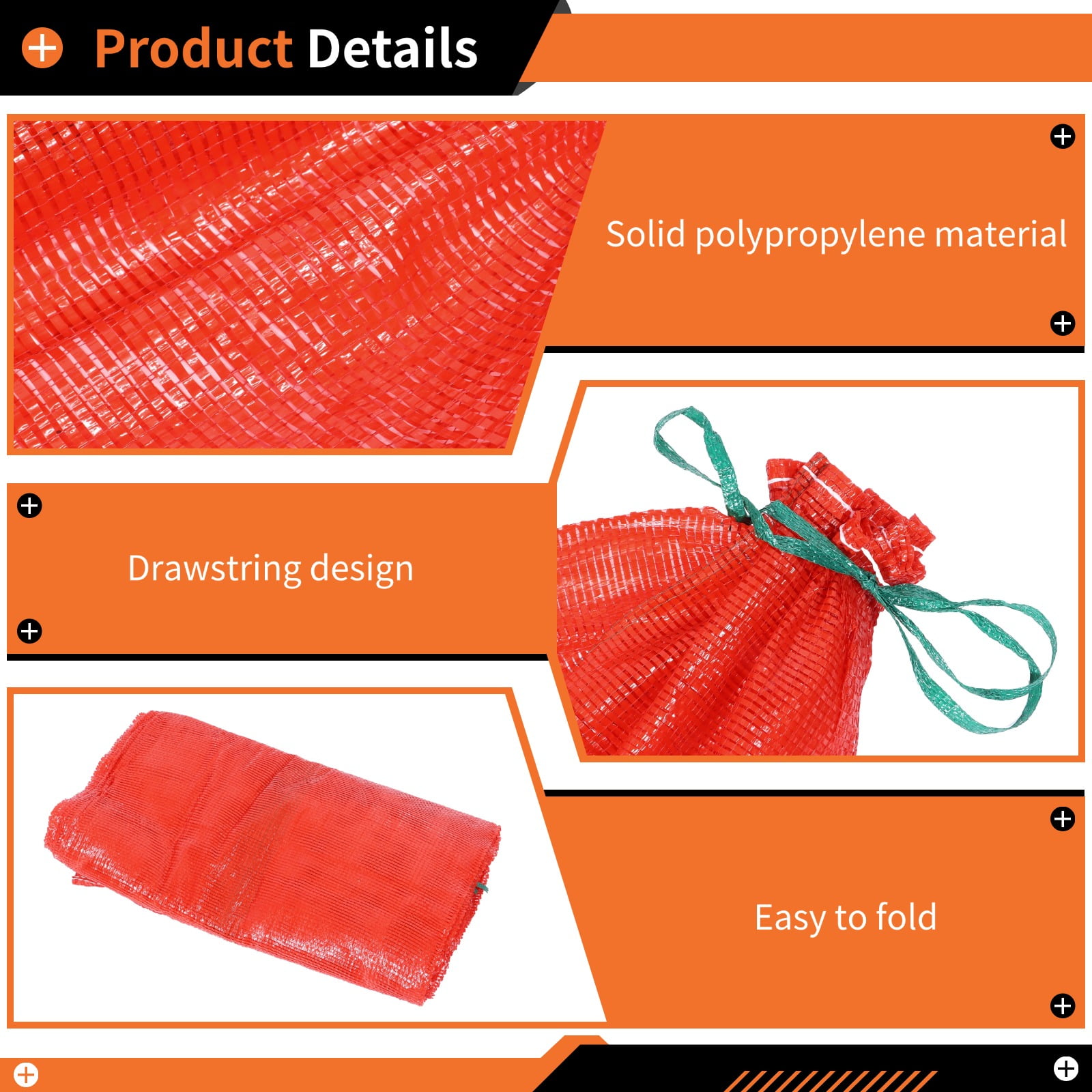 40 Pack Produce Storage Mesh Bags,35.3 x 23.5 Inches Mesh Onion Bags,Hanging Reusable Breathable Vegetable Storage Net Bags with Drawstring for Onions, Vegetables, Potatoes