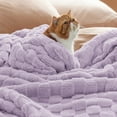 thumbnail image 7 of Cozy Comfort Lavender Fleece Blanket for Couch - Super Soft Cozy King Blankets for Women,Girls, 108x90 Inches, 7 of 7