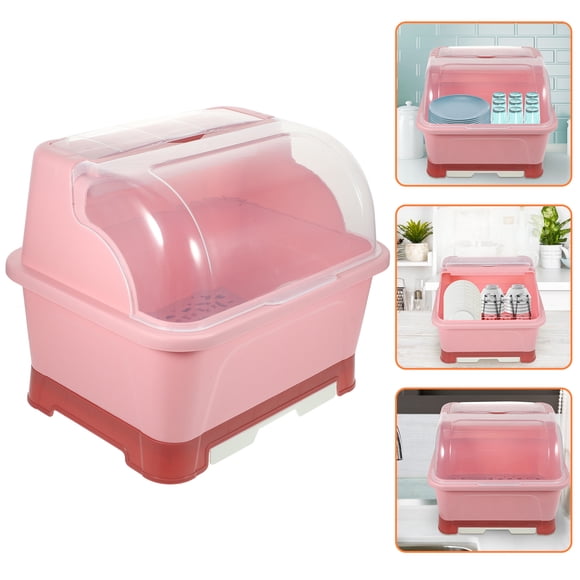 Minkissy 1 Pce Boîte à Vaisselle avec Drainage pour Rangement et Séchage de Vaisselle