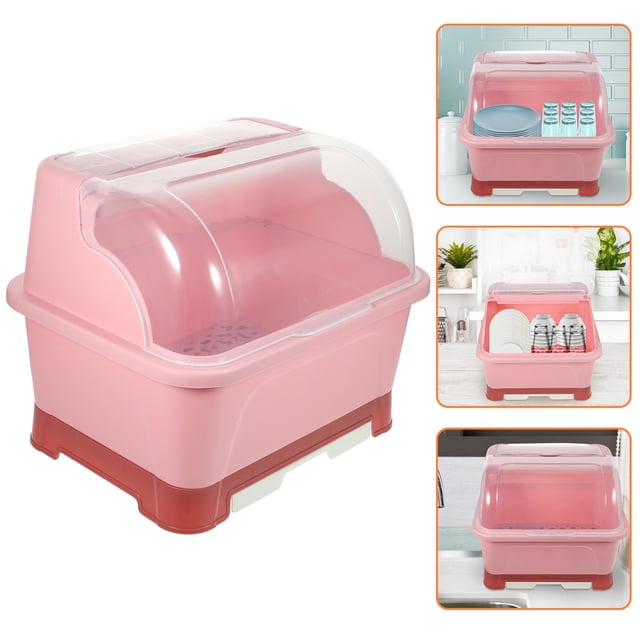 TABLETREANDS 1Ud Caja De Para Cocina Con Drenaje Y Transparente Color Verde De Material PP