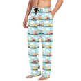 thumbnail image 2 of FORMRS Mens Pajama Pants with Pockets Cotton Sleepwear Lounge Bottoms Sizes S-2XL, Cartoon Train Pattern, 2 of 7