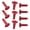10pcs, variant on Calf Bottle Nipple Replacement, Red White Threaded Teat for Daily Feeding Care with 2.46in Base, 3.79inch Height