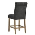 thumbnail image 5 of Weston Home Santine Tufted Rolled Back 24" Counter Height Stools, Set of 2, Dark Grey, 5 of 7