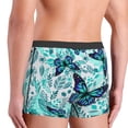 thumbnail image 4 of Kdxio Men's Boxer Briefs with Blue Floral with Butterflies Print - Comfortable and Breathable Underwear for Everyday Wear, 4 of 7