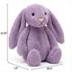 thumbnail image 2 of Juguetes de peluche de conejito de Pascua de 9,8 pulgadas, color verde salvia, peludos y holgados, animales de peluche de conejito de color sólido, peluches de eucalipto difusos para decoración,Lilac, 2 of 8