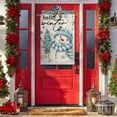 thumbnail image 2 of SM-XLHN Snowman Cardinal Hello Winter House Flag 28x40 Inch Double Sided, Polka Dot Winter Holiday Yard Outdoor Flag, 2 of 6