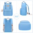 thumbnail image 4 of Mochila GAXOS, bonita para la escuela, estética, monedero azul para mujer, 4 of 6