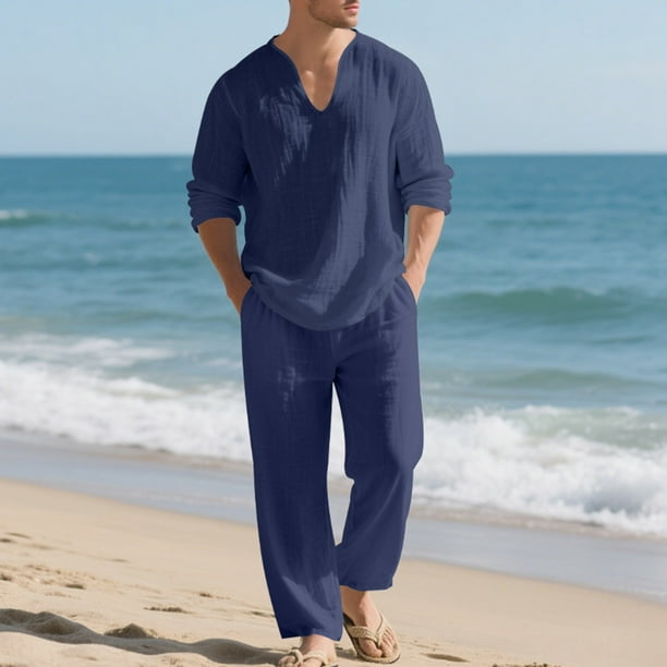 Blusas y camisas de manga larga con cuello en V para hombre, jersey informal con capucha, pantalones deportivos lisos de manga larga, chándal de dos piezas con cintura elástica, blusa y pantalón de po
