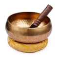 thumbnail image 1 of Juego de cuenco tibetano para meditación - Incluye tazón de metal de 20.5cm, almohadilla circular y baqueta de madera, ideal para yoga y relajación, 1 of 6