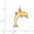 thumbnail image 4 of 14k Yellow Gold Dolphin Charm Pendant, 4 of 4