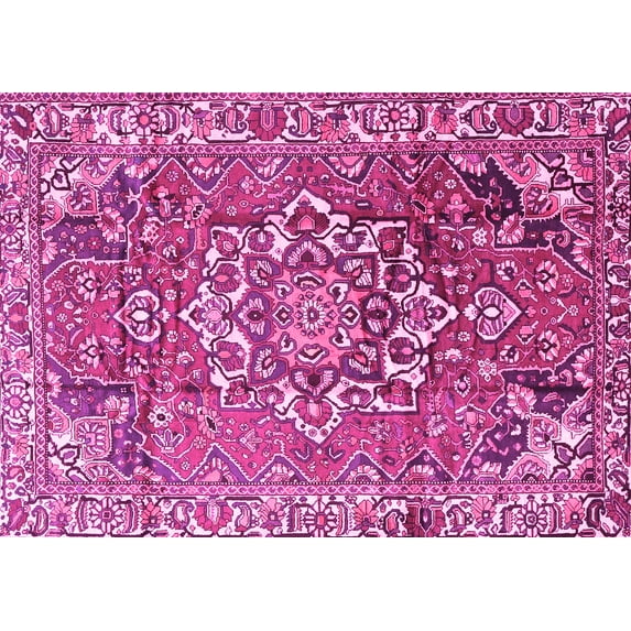 Ahgly Company Indoor Rectangle Persian Pink Traditional Area Rugs, 2' x 5'