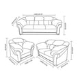 thumbnail image 4 of Sala Kessa Muebles Florencia 3 2 1 Chocolate, 4 of 4