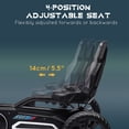 thumbnail image 4 of Aosom Kids Pedal Go Kart W/ Adjustable Seat, Swing Axle, White, 4 of 10