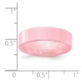 thumbnail image 2 of Ceramic Pink Faceted 6mm Polished Band Ring Size 6.5 Ring for Women and Men, 2 of 2
