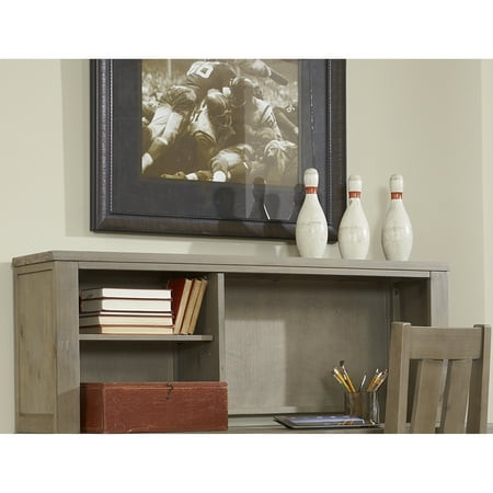 UPC: 0796995079823 | Hillsdale Highlands Desk Hutch  Driftwood – 18H x 48.75W x 10.5L