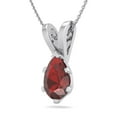 thumbnail image 6 of SuperJeweler 1 Carat Pear Shape Garnet Necklace In Sterling Silver, 18 Inches For Women, 6 of 6