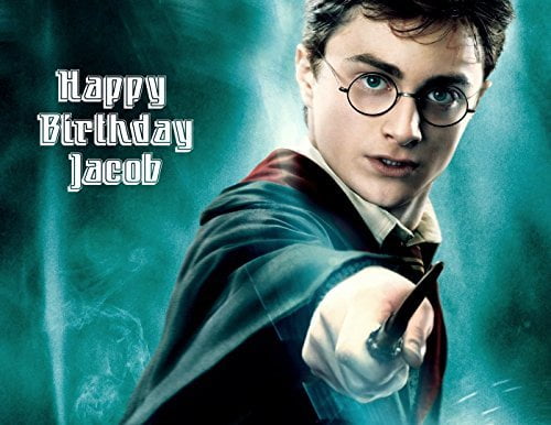 1/4 Sheet Harry Potter Hogwarts Edible Image Photo Cake Topper Sheet Personalized Custom Customized Birthday 78028 