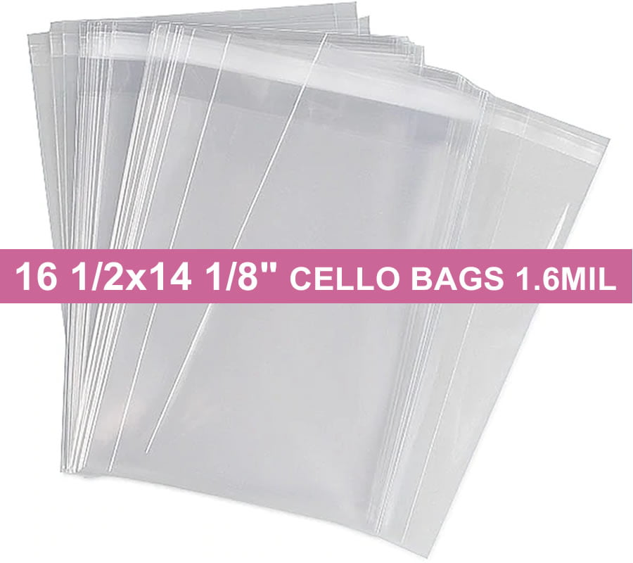 A8 100-5 1/2 x 8 1/8 Clear Card Resealable Cello Poly Cellophane Bags Sleeves 