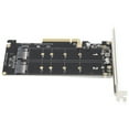 thumbnail image 1 of PCIE X8 Adapter Card for Dual M.2 NVMe SSD, 2X4 Full Speed , Improve Game Startup and Work Efficiency, 1 of 8