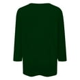 thumbnail image 5 of Tiqkatyck Womens Tops Clearance, Women's Fashion Button Up 3/4 Sleeve Solid Color T Shirt Shirts for Women, Summer Tops for Women 2024 Green XXL, 5 of 5