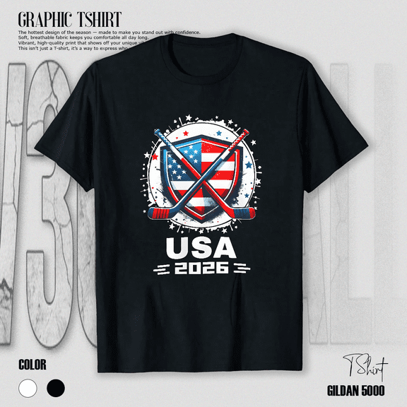 Ice Hockey Team 2026 Retro Sports Pride National Fan Unisex T-Shirt V15853, up to size 5XL