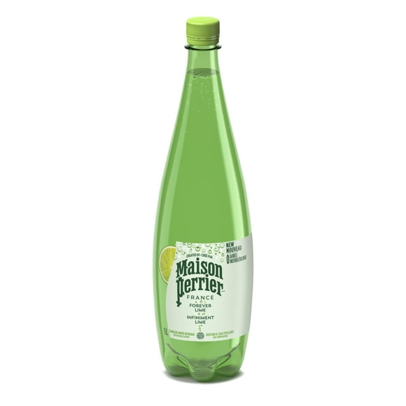 Maison Perrier Forever Lime, Sparkling Water Beverage, Natural Lime Flavour, No Calories, No Sweeteners, No Sodium, Sourced & Bottled In France, 1 L