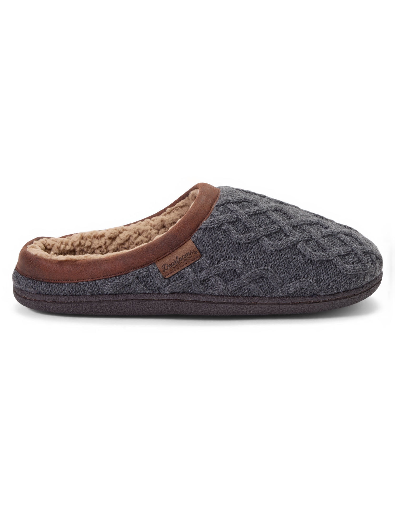 Dearfoams Cozy Comfort Men's Fisherman Knit Clog Slippers