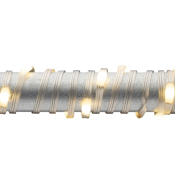 Gerson 30 ft Connectable Ribbon Wrap Light with Silver Wire