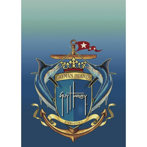 Milliken Blue Nautical Trophy Area Rug GH Crest - Aprx 10' 9" x 13' 2"