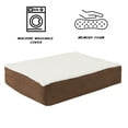 Orthopedic Sherpa Top Dog Pet Bed with Memory Foam and Removable Cover