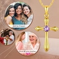 thumbnail image 4 of Taioiat Cross Necklaces for Women 14K Gold Plated June Birthstone Necklace Christian Pendant Religion Jewelry Gifts Wife Mother Girlfriend, 4 of 7