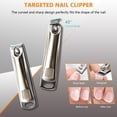 thumbnail image 3 of Nail Clippers Set 7 Pcs, Stainless Steel Toenail & Fingernail Clipper Set, Portable Travel Mens Cutter, Manicure Grooming Kit for Men, Women, Gift Ideas (Brown), 3 of 5