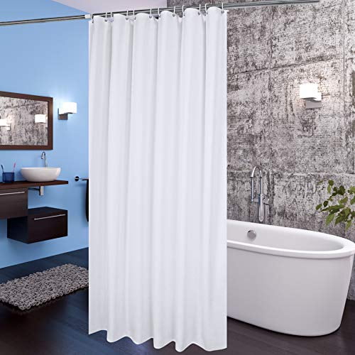 Aoohome Extra Wide Shower Curtain 108x72 Inch Fabric Pretty Bathroom With Hooks For Hotel Weighted Hem Washable Waterproof White Com Aoohome Extra Wide Shower Curtain, Extra Wide Shower Curtain Hooks
