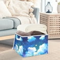thumbnail image 5 of Happy Clouds and Stars Large Storage Bins with Linen Collapsible Lid Storage Box 16.7 x 12.6 x 11.8in, 5 of 7