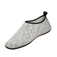 thumbnail image 2 of HTHLVMD Quick-Dry Water Shoes, Striped Barefoot Aqua Socks, Women Non-Slip Beach Shoes, Lightweight Swim Socks, Water Shoes for Women Men Slip-Resistant Beach Swim Boating Surf Shoes, Gray 5.5, 2 of 5