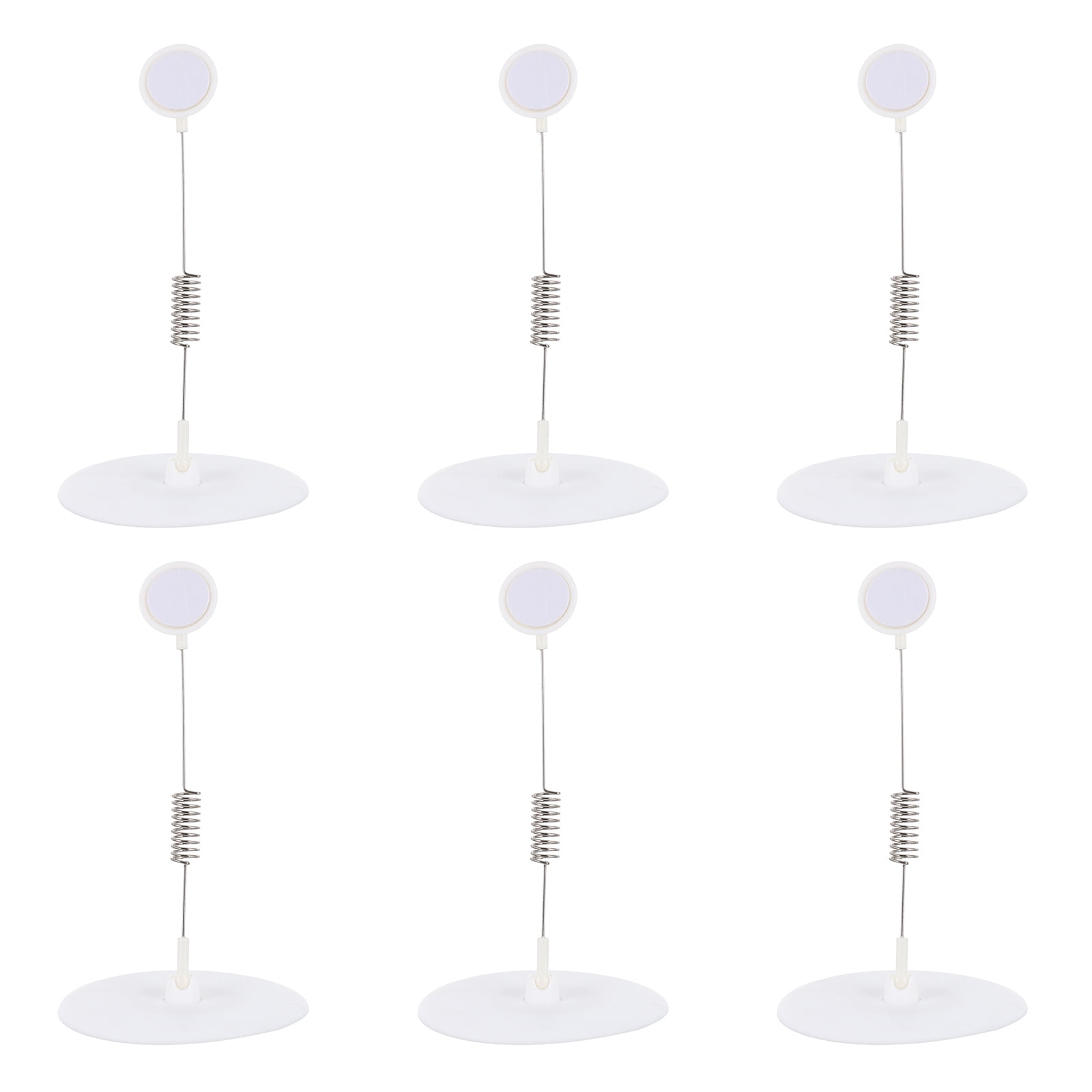 6pcs Plastic Sign Holder Clips Advertising Tag Clips Round Base Sign