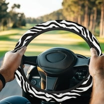 ZUXONGSY Zebra Print Golf Cart Steering Wheel Covers Car Interior Accessories Club Car Steering Wheel Cover 13 Inch Auto Wheel Cover Golf Cart Club Car Interior Decor Steering Wheel Accessories