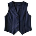 thumbnail image 1 of Women's Striped Sleeveless Vest Top Slim Fit Wear, 1 of 3