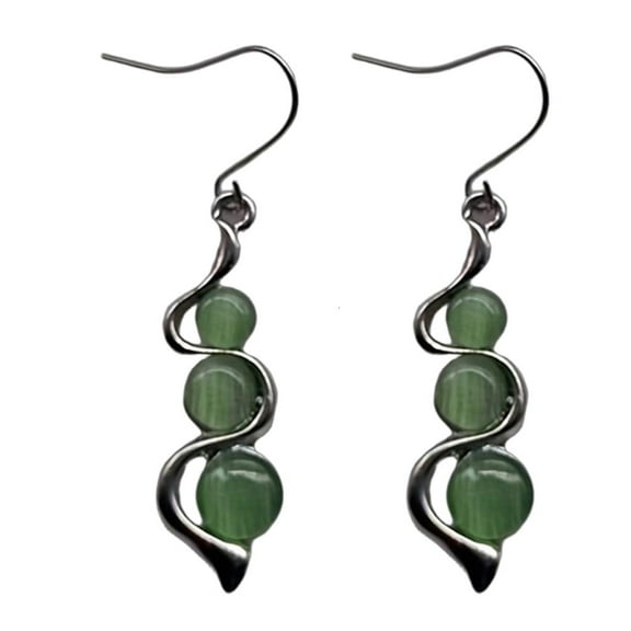 Ciwanning Elegant Cats Eye Gemstones Drop Earrings Opal Dangle Earrings Jewelry for Women Stylish Valentines Day or Birthday Gift