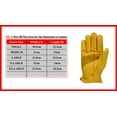 thumbnail image 2 of Work Gloves Cowhide Leather Gloves Reinforced Durable Construction, Hand Tools, Driving, Forest, Gardening Work Safety Gloves Yellow-M, 2 of 9