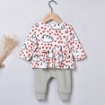 thumbnail image 2 of MANHUJI 12 Month Girl Clothes Newborn Infant Baby Girls Valentines Love Cloud Print Romper Jumpsuit Clothes Baby Boy Clothes 3-6 Months Baby Clothes for Girls Baby Girl Clothing Set (Red,90), 2 of 6