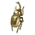 thumbnail image 3 of Medium Gold Resin Rhinoceros Elephant Beetle Wall Decor Or Tabletop Figurine, 3 of 9