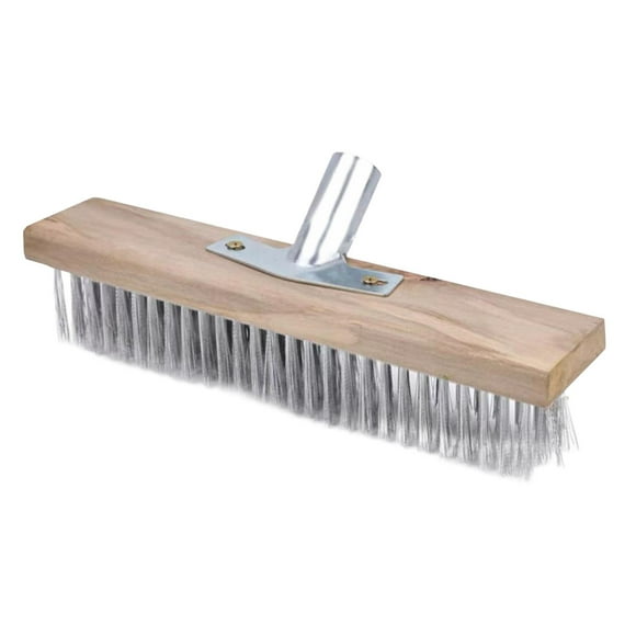DOLITY Deck Scrub Brush Head Stainless Steel Wire Brush for Cleaning Kitchen Cement