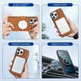 thumbnail image 4 of ELEHOLD Detachable Magnetic Wallet Case for iPhone 12 Pro Max, 3-in-1 PU Leather Folio Kickstand  Card Slots Mag Safe Charging Detachable Slim Business Flip Wallet Case Cover with Card Holder,Brown, 4 of 8