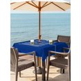 thumbnail image 2 of Outdoor Tablecloth with Umbrella Hole and Zipper, Winter Navy Blue Square Table Cloth 54x54 Inch Waterproof Tablecloth, Christmas Xmas Modern Minimalist Words Art Picnic Table Cover for Patio Camping, 2 of 7