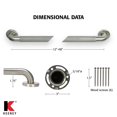 thumbnail image 5 of KEENEY  1-1/4 in. Classic Stainless Steel Grab Bar, Exposed with Safety Grip 48", 5 of 5