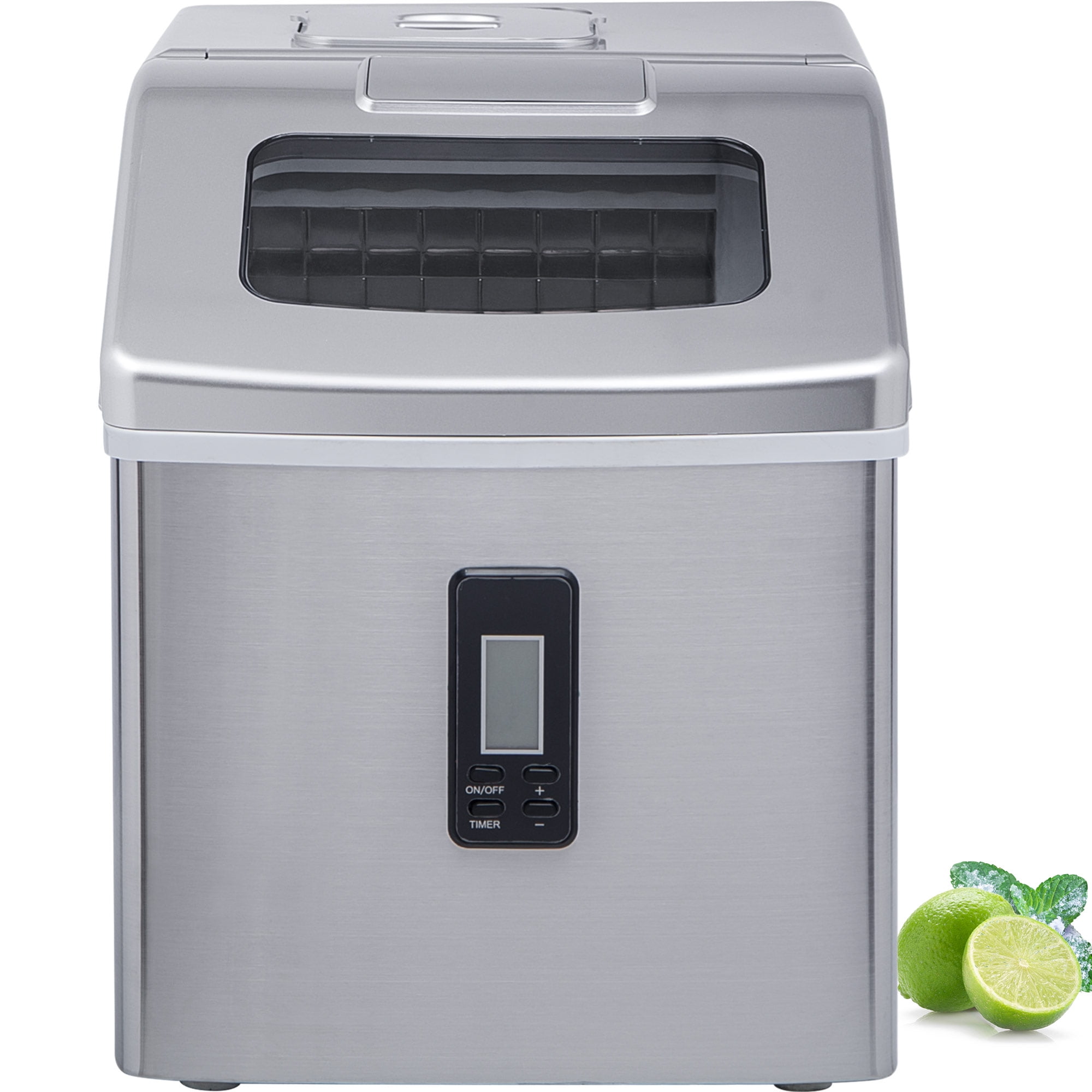SEGMART Countertop Home Use Ice Maker Machine, BuiltIn Stainless Steel