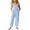 Blue, variant on Girls Solid Casual Loose Fit Overalls with Pocket Design Ankle Length for Kids Play Blue 9 Years-10 Years
