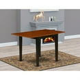 thumbnail image 2 of Versatile and Elegant Rubber Wood Rectangular Dining Table with Drop Leaves - 36"x54" - Black & Cherry Finish, 2 of 2